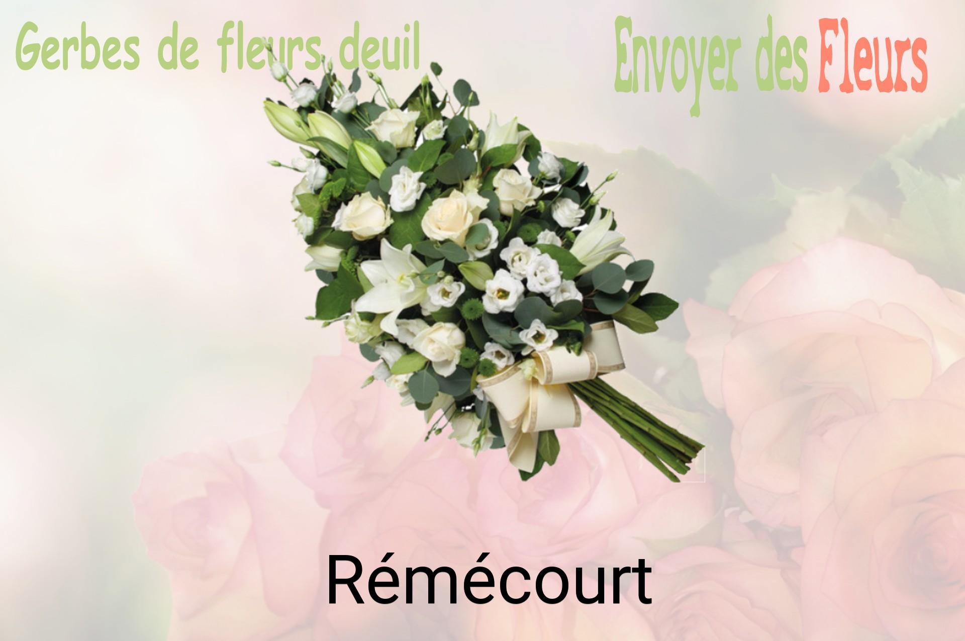 Gerbe de fleurs de deuil livrée à Rémécourt